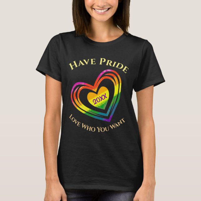 T-shirt Mois gay pride LGBTQ Aimer Qui Vous Voulez Personn (Devant)