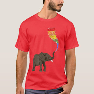 T-shirt Mois gay pride Rainbow Elephant Animal Queer LGBT