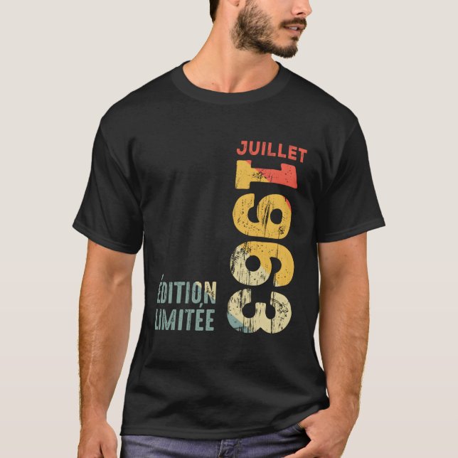 T-shirt Mois Juillet 1963 Année 1963 1963 Depuis 1963 1963 (Devant)