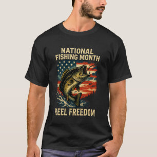 T-shirt Mois national de la pêche USA Bass Catch Graphic A
