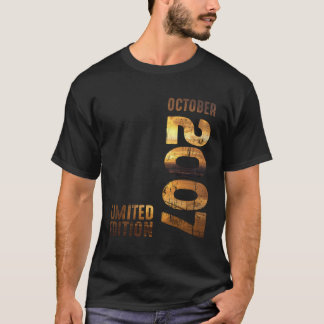 T-shirt Mois Octobre 2007 Retro Sunset 2007 Vintage 2007