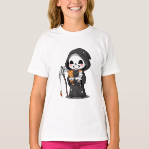 T-shirt Moissonneur Chibi tenant trois petits chatons pour