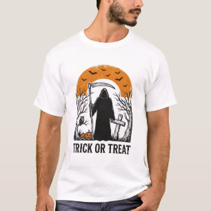 T-shirt Moissonneur Halloween Friandise ou Farce Vintage É
