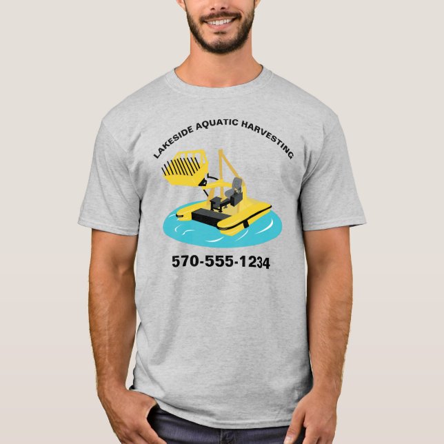 T-shirt Moissonneuse aquatique Construction Véhicule Batea (Devant)