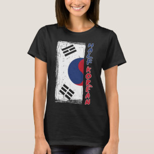 T-shirt Moitié Coréen Américain Graphic - Drôle Sud-Coréen