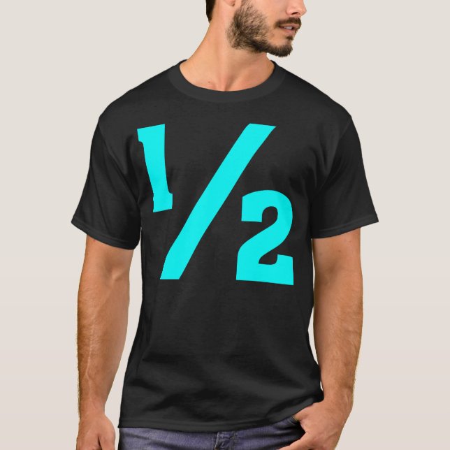 T-shirt Moitié - Cyan (Devant)