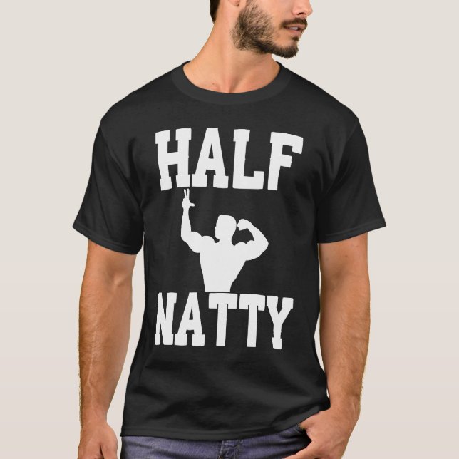 T-SHIRT MOITIÉ NATURE BODYBUILDING FITNESS MEME GYM WORKOU (Devant)