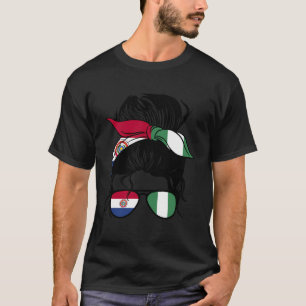 T-shirt Moitié Paraguayen Moitié Nigérian Mélange Paraguay