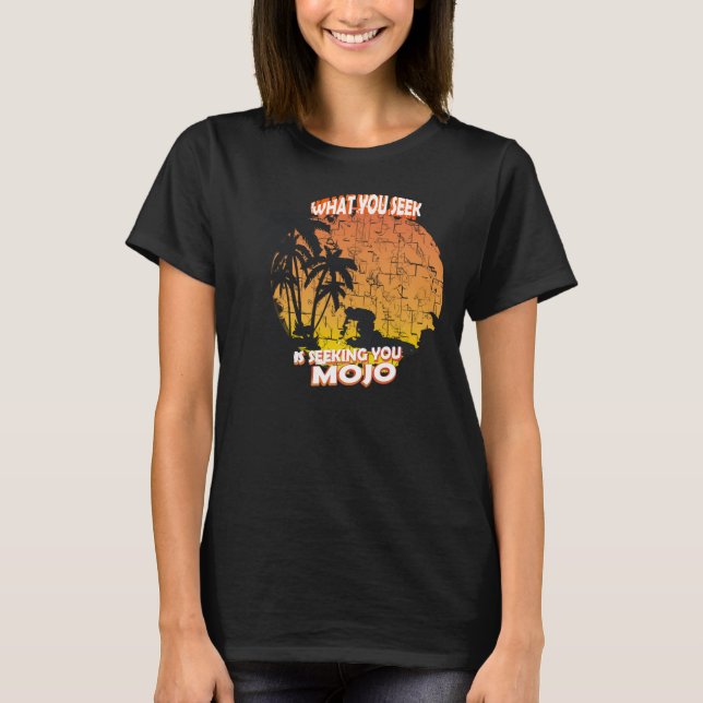 T-shirt MOJO, recherche, surf, été, amusement, l'eau, (Devant)