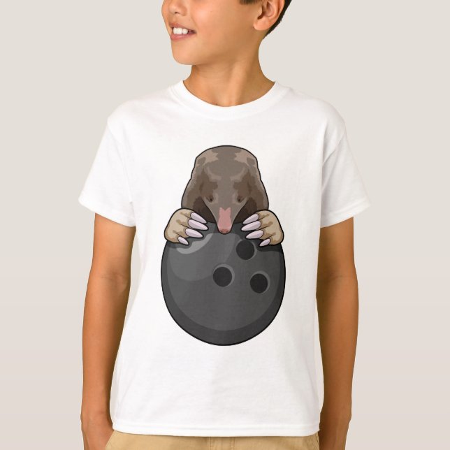 T-shirt Mole à Bowling avec Bowling balle (Devant)