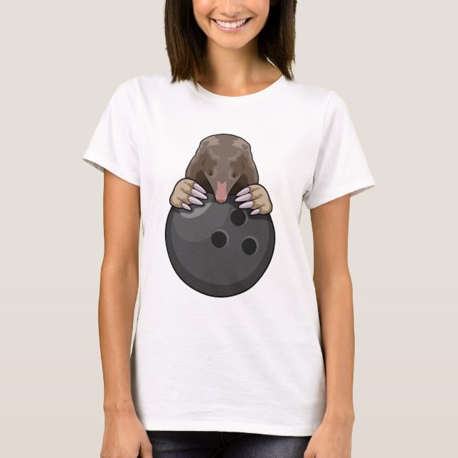 T-shirt Mole à Bowling avec Bowling balle (Devant)