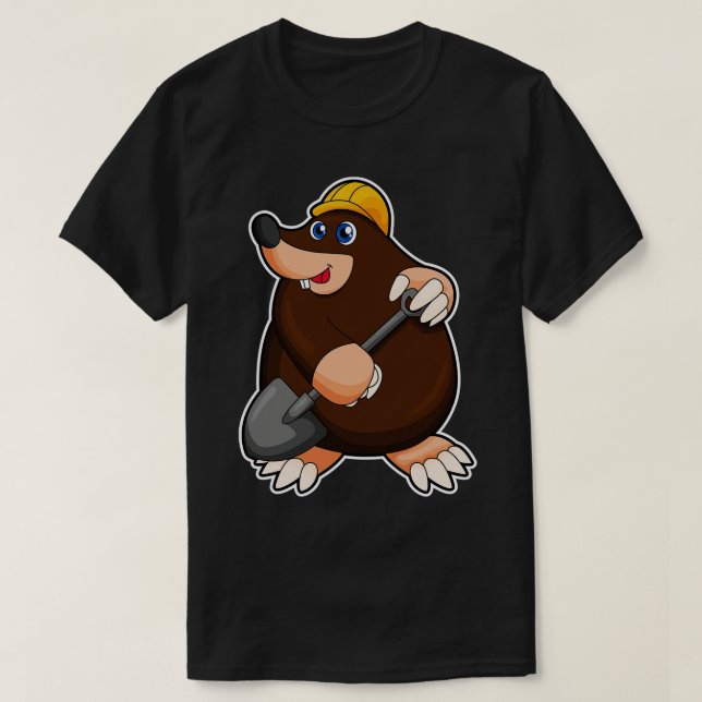 T-shirt Mole avec casquette dur Shovel (Design devant)