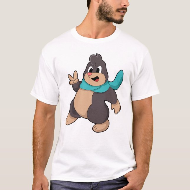 T-shirt Mole avec Écharpe (Devant)
