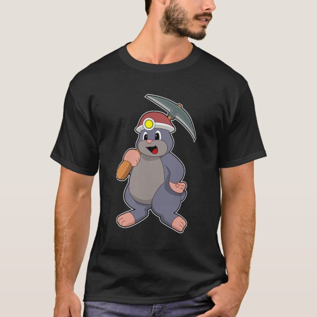 T-shirt Mole avec Pickaxe (Devant)