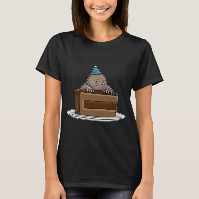 T-shirt Mole Birthday Cake (Devant)
