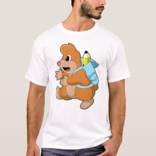T-shirt Mole comme étudiant avec sac à dos
