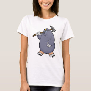 T-shirt Mole comme fermier avec Pickaxe & Spotlight