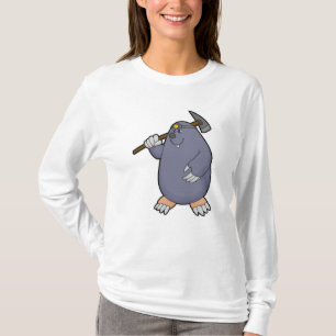 T-shirt Mole comme fermier avec Pickaxe & Spotlight