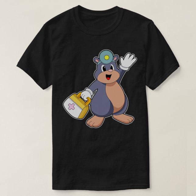 T-shirt Mole comme infirmière avec trousse de premiers soi (Design devant)