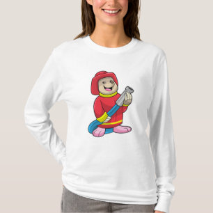 T-shirt Mole comme pompier avec tuyau