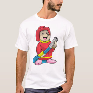T-shirt Mole comme pompier avec tuyau