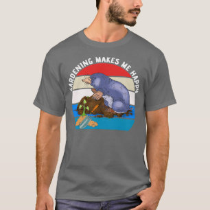 T-shirt Mole Dans Le Jardin Drôle 