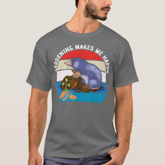 T-shirt Mole Dans Le Jardin Drôle 