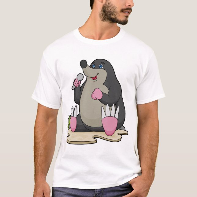 T-shirt Mole en chanteur avec microphone (Devant)