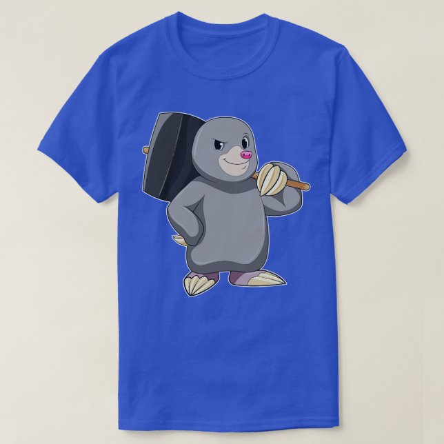 T-shirt Mole en Handyman avec Hammer (Design devant)