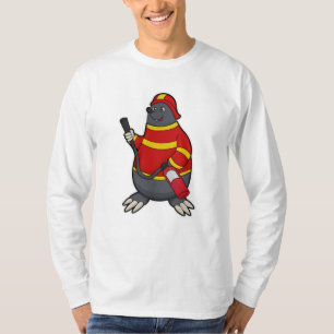 T-shirt Mole en pompier avec extincteur
