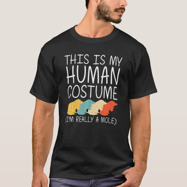T-shirt Mole Halloween Costume humain Insectivore Shrew Ea (Devant)