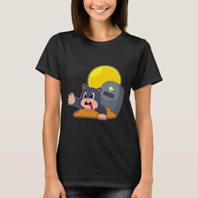 T-shirt Mole Halloween Grave (Devant)