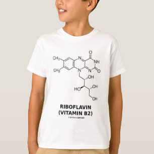 T-shirt Molécule chimique de riboflavine (B2 de vitamine)