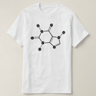 T-shirt molécule de fèves de caféine