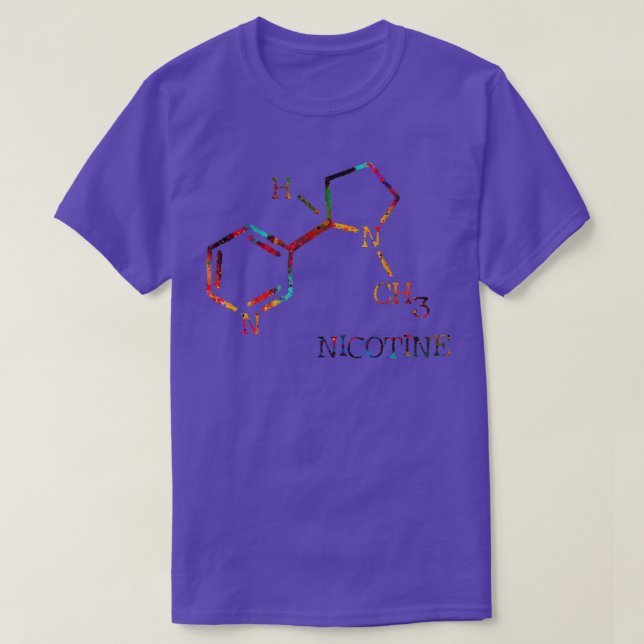 T-shirt molécule de nicotine 2 (Design devant)