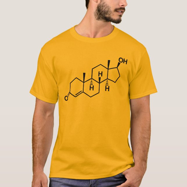 T-shirt molécule d'hormone de testostérone (Devant)