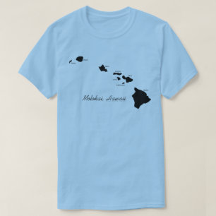 T-shirt Molokai Hawaï avec les îles hawaïennes