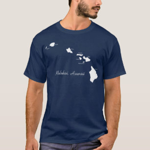 T-shirt Molokai Hawaii Avec Les Îles Hawaïennes