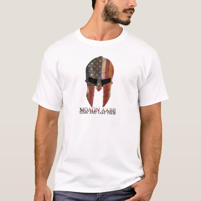 T-shirt Molon Labe - venu et leur prennent les Etats-Unis (Devant)