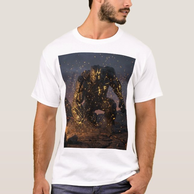 T-shirt Molten Rune Guardian – Emberborn Sentinel (Devant)