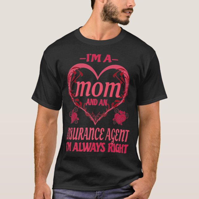 T-shirt Mom Insurance Agent Cute Funny Saying Gift Premium (Devant)