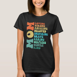 T-shirt Mom Loving Strong Amazing Beloved Inspiring Brave 