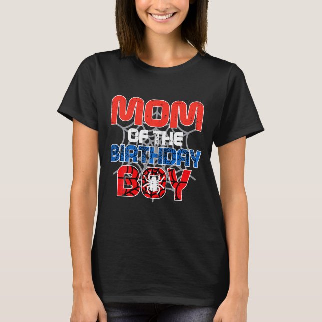 T-shirt Mom Of Birthday Boy Sder Bday Party Family Matchin (Devant)