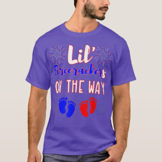 T-shirt Mom To Be Epecting Twins Announcement 4th Of July 