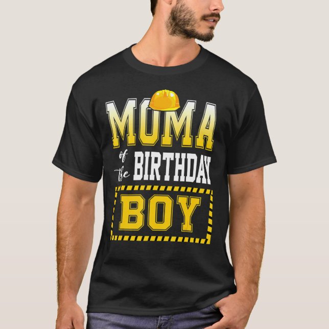 T-shirt Moma De L'Anniversaire Boy Construction Worker Par (Devant)