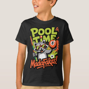T-shirt Moment de piscine, espèce de fou rire raton laveur