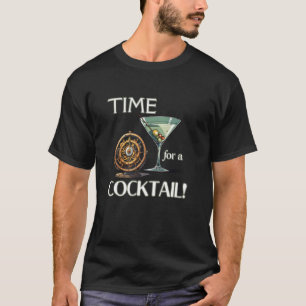 T-shirt Moment pour un cocktail d'horloge Martini Alcool B