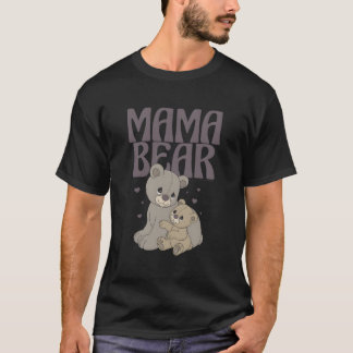 T-shirt Moments Précieux Fête Des Mères Mama Ours Cuddling