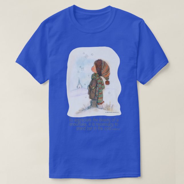 T-shirt Moments Précieux La Beauté D'Un Flocon De Neige (Design devant)