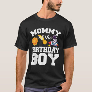 T-shirt Momie De L'Anniversaire Garçon Astronaut L'Espace